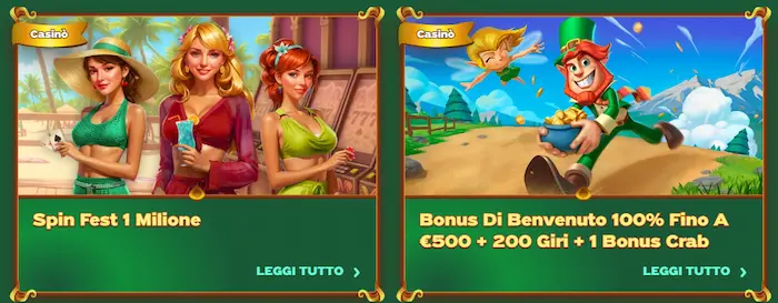 Greenluck Casino Italia bonuses