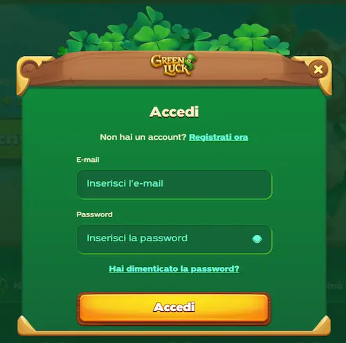 Greenluck Casino Italia login