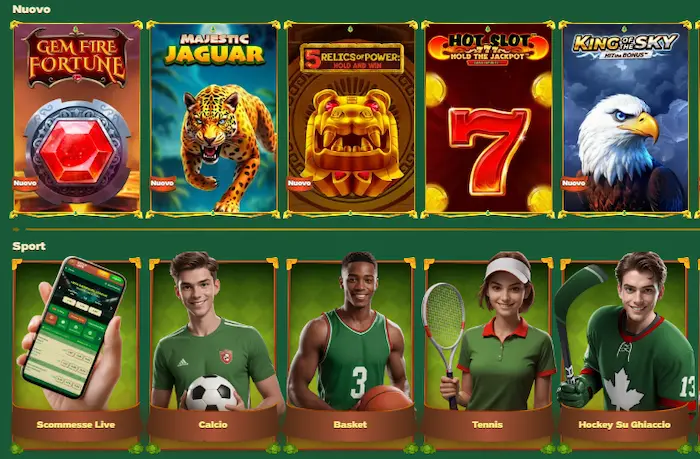 Greenluck Casino Italia games