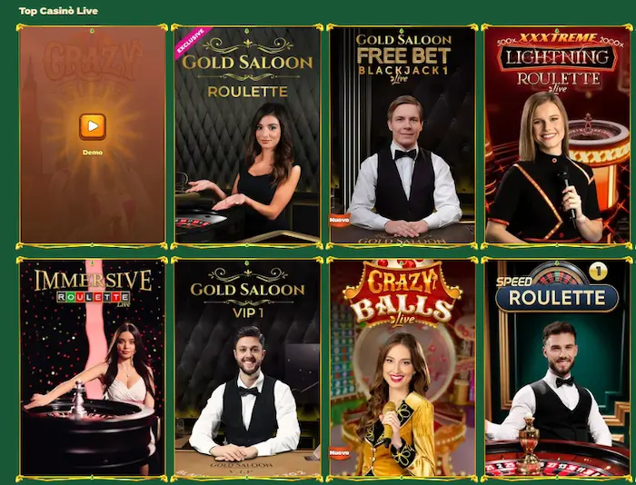 Greenluck Casino Italia live